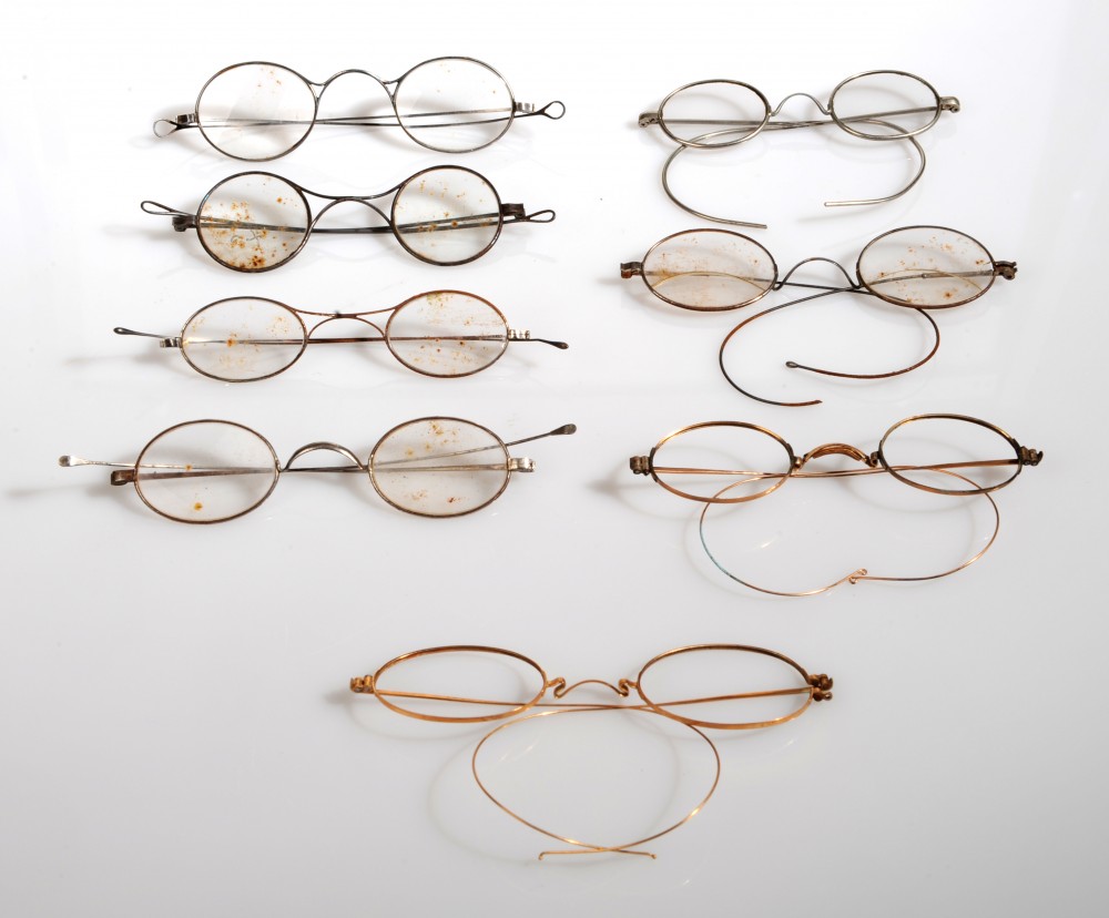 9 paires de lunettes monture acier
