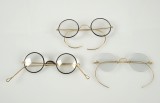 3 paires de lunettes rondes